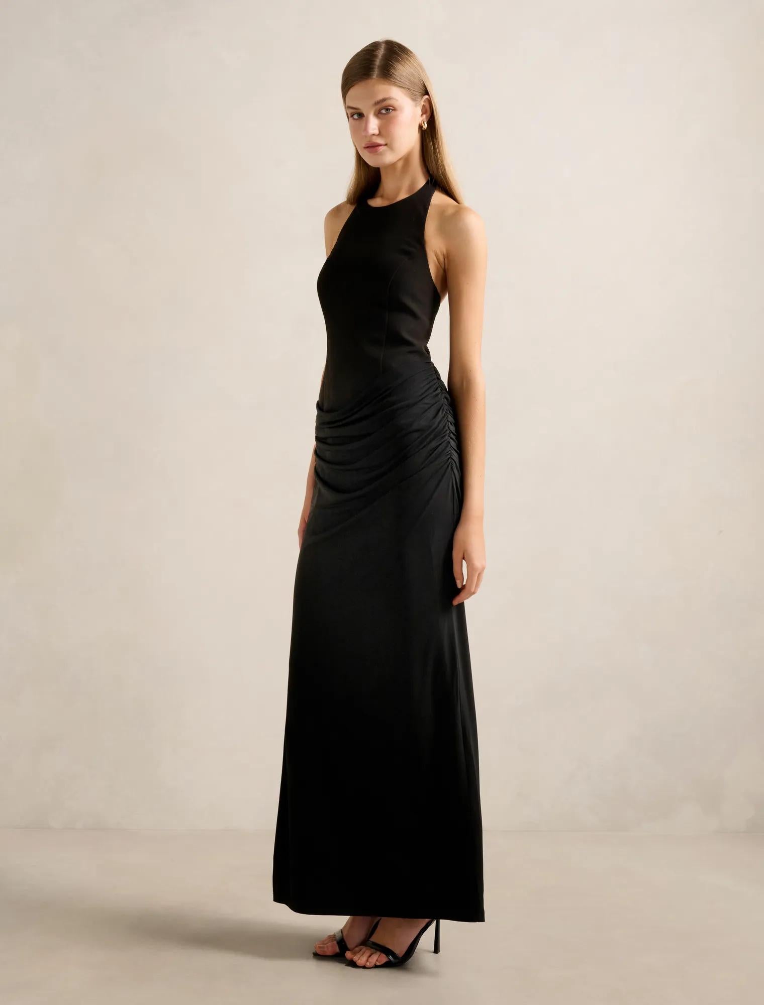 halter dress nz Lula Maxi Black – Forever New formal halter maxi dress