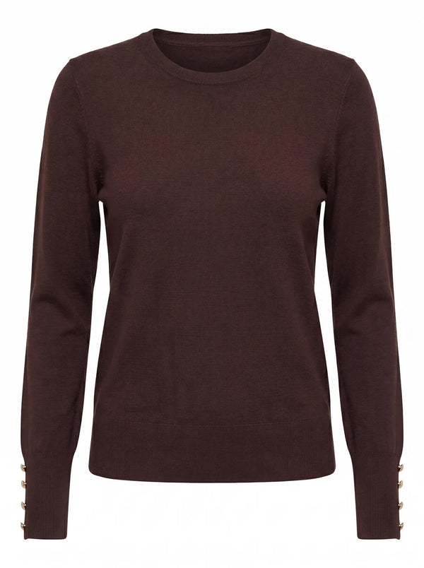 Katie Crew Neck Sweater Chocolate_mannequin