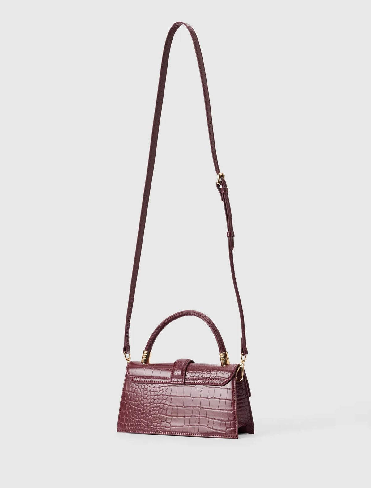 Violet Lock Detail Top Handle Vintage Merlot