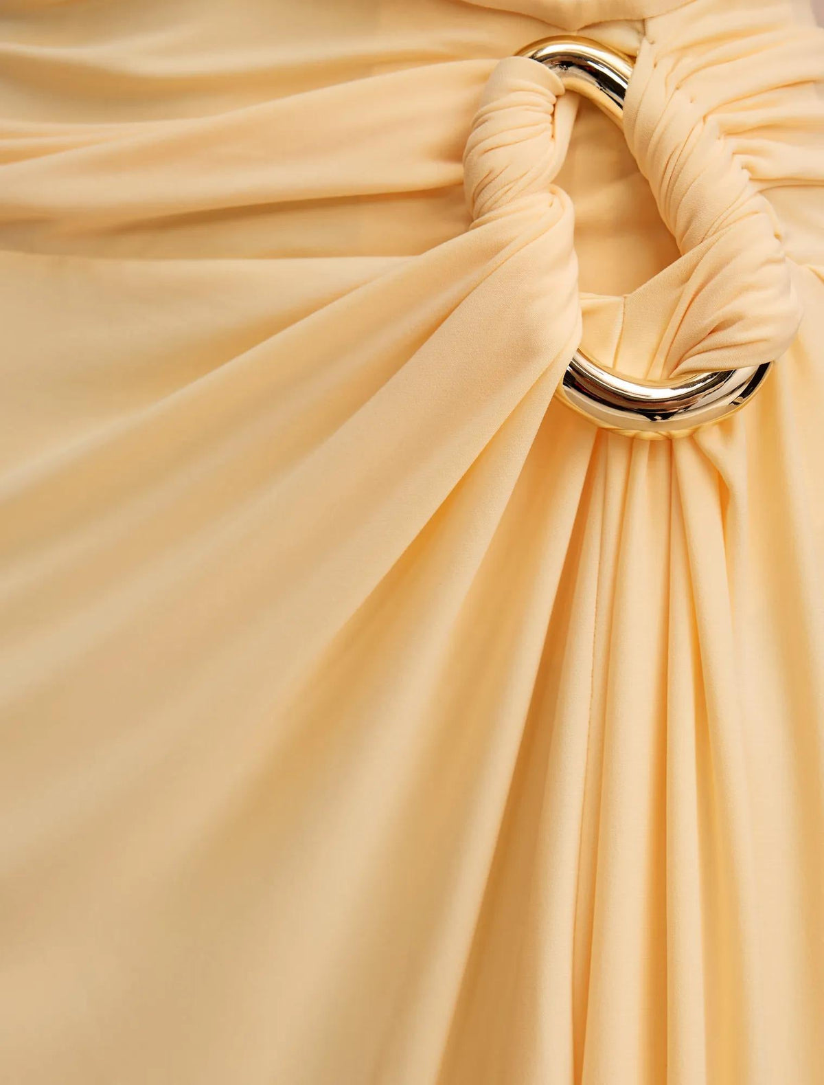 Keely Strapless Jersey Maxi Dress Spring Daffodil