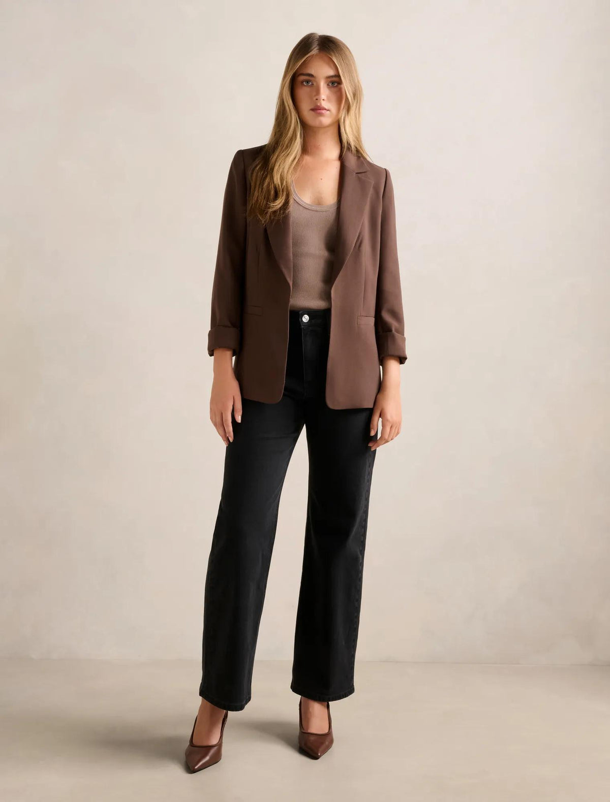 Dylan Boyfriend Blazer Chocolate