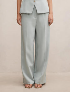 Lee Wide Leg Pants Hazy Aqua Suit