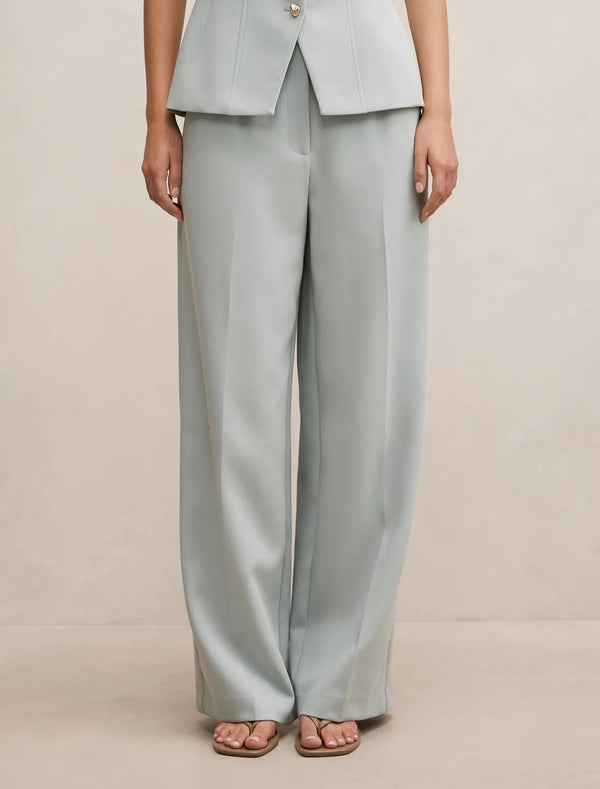 Lee Wide Leg Pants Hazy Aqua Suit
