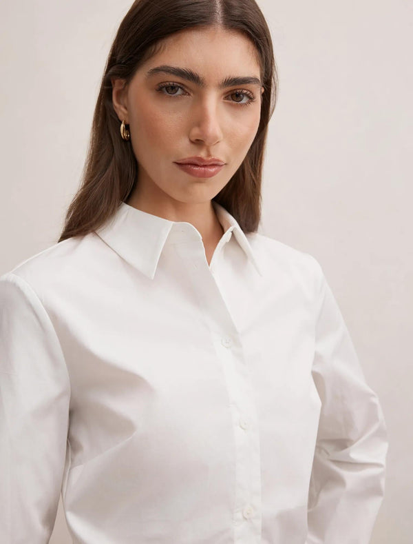 Ange Slim Fitted Shirt Porcelain