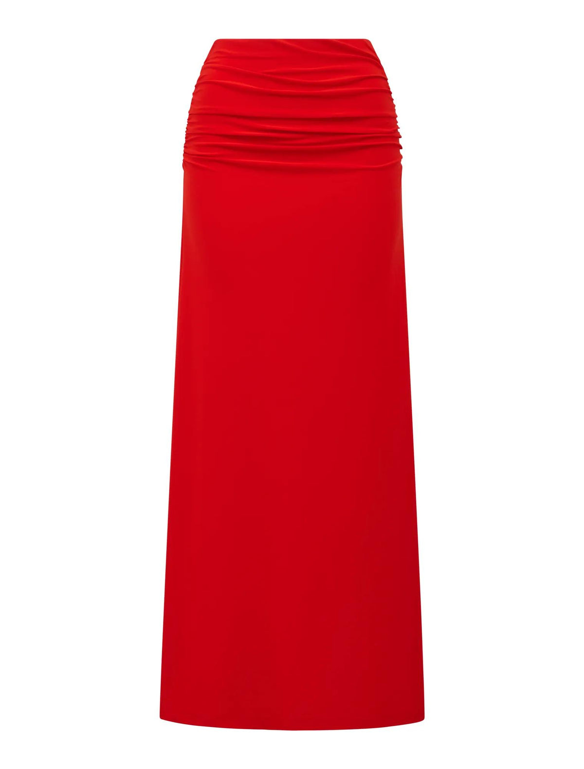 Mimi Flute Maxi Skirt Bright Red Co-ord_mannequin