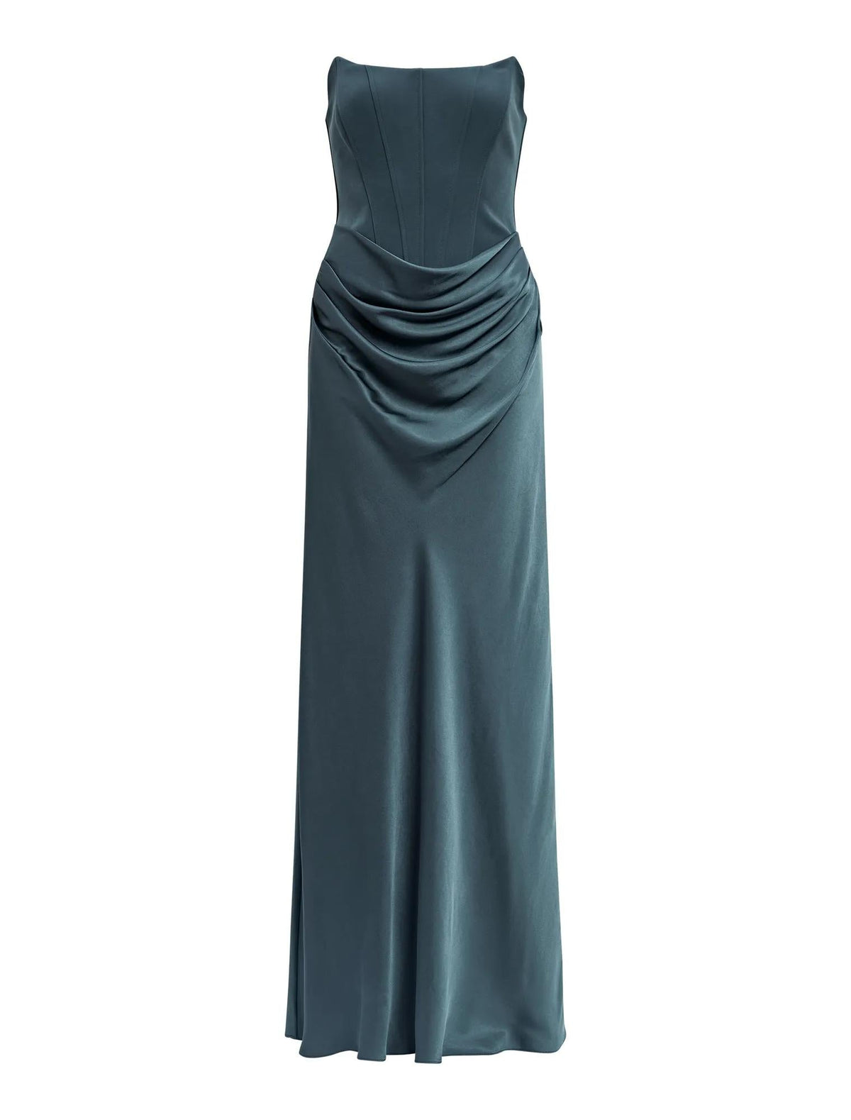 Isra Drape Strapless Maxi Crystal Teal