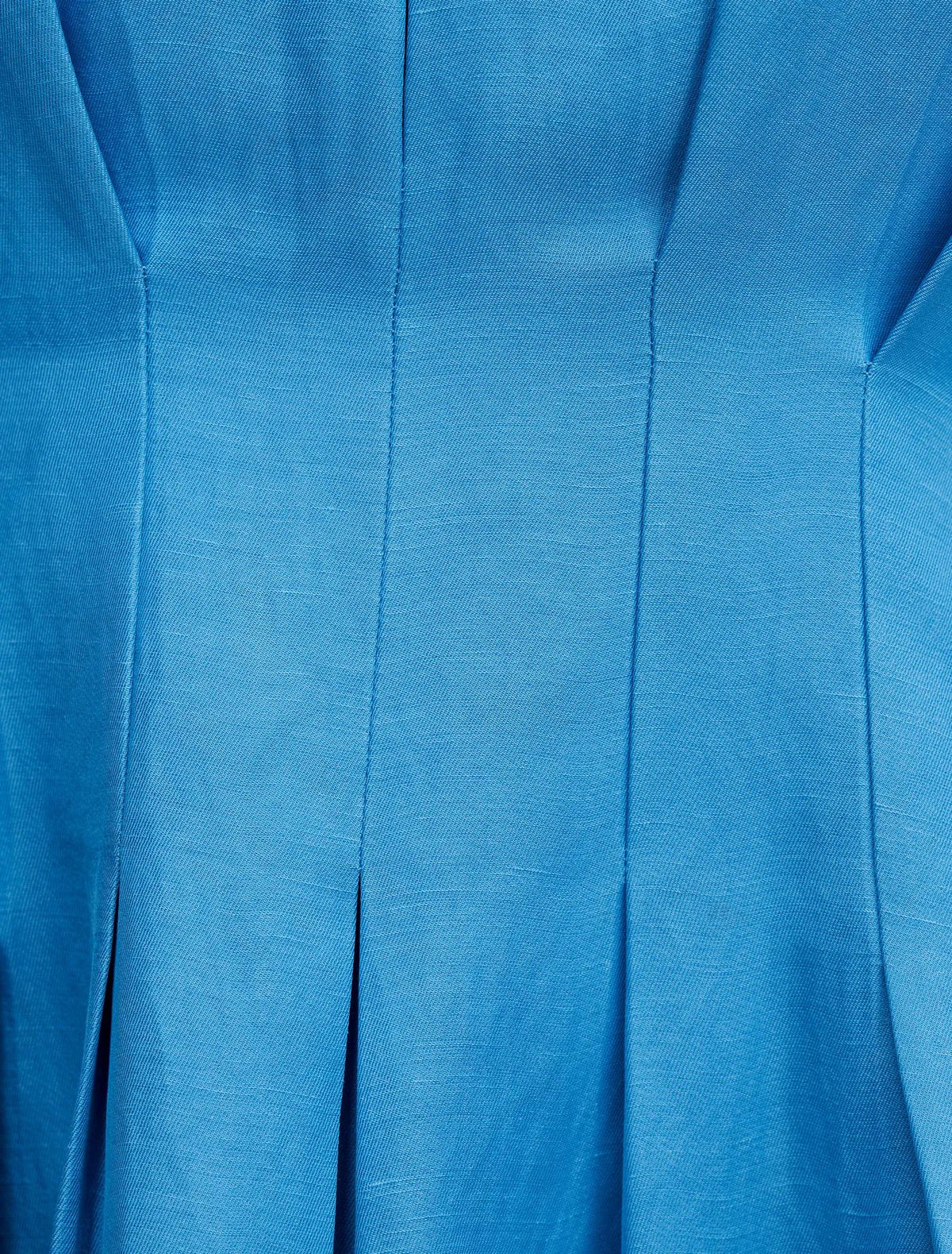 Miller Pleat Halter Midi Dress Mediterranean Blue