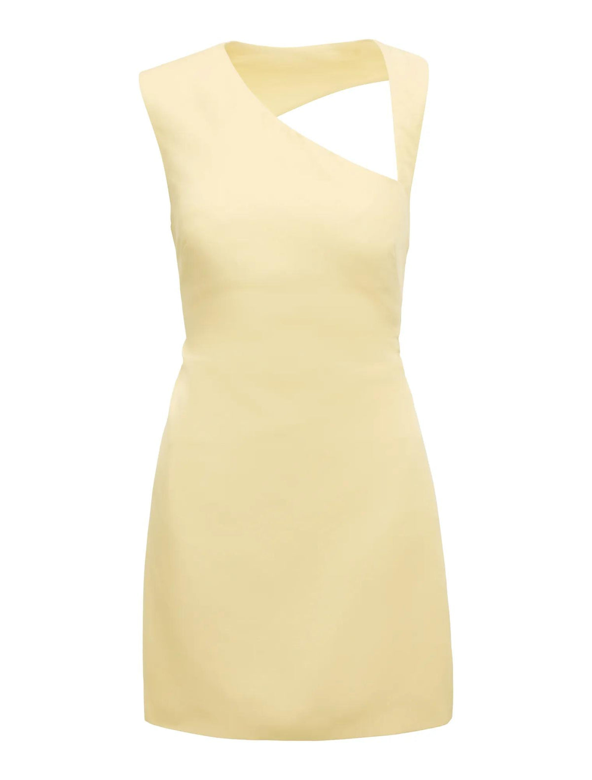 Jayde Asymmetric Mini Dress Double Cream_mannequin