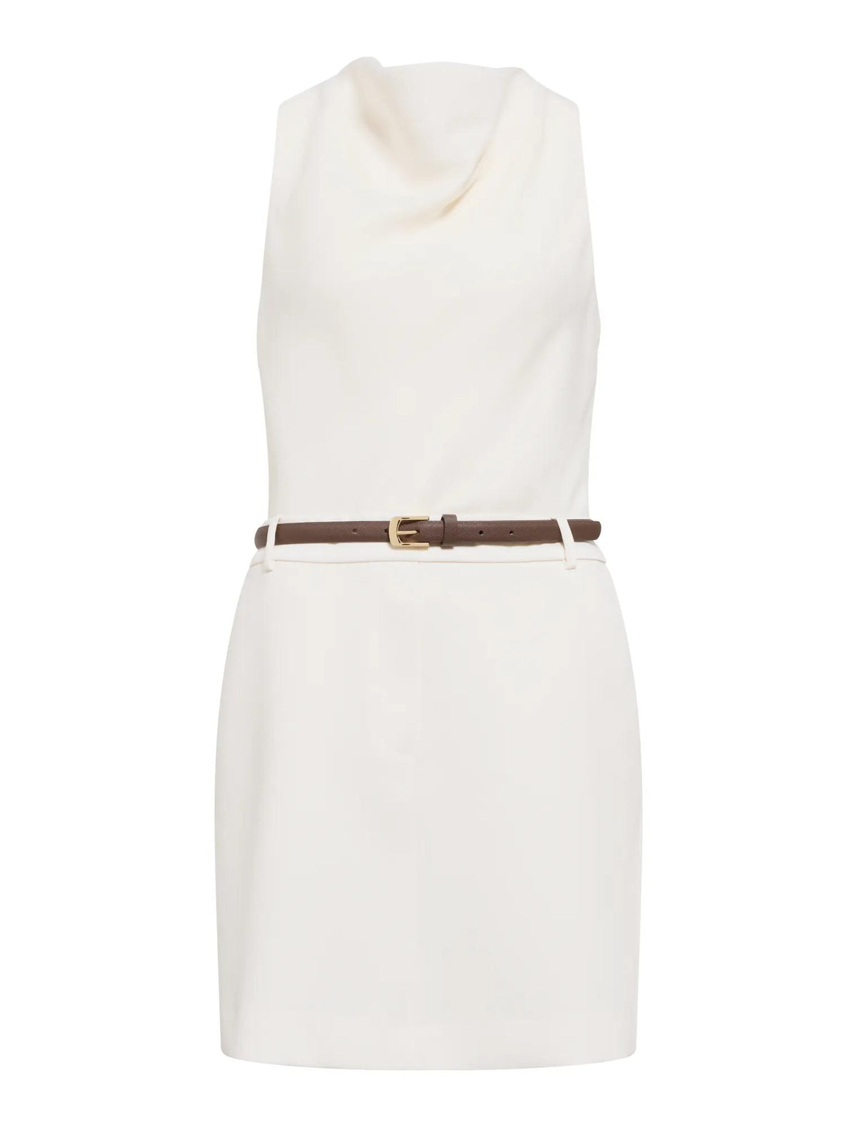 Delaney Cowl Neck Mini Dress Classic Ivory_mannequin