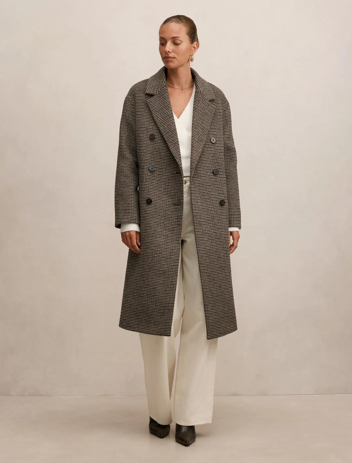 Blair Check Coat Winter Brown Check