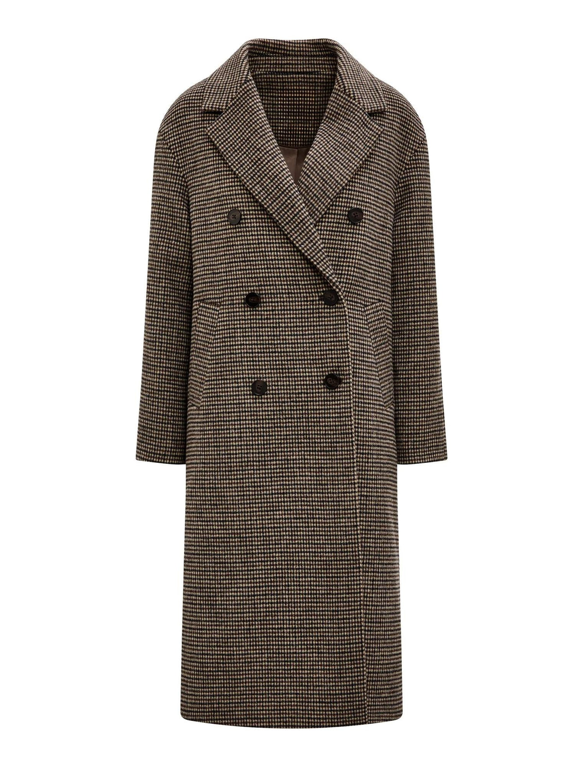 Blair Check Coat Winter Brown Check_mannequin