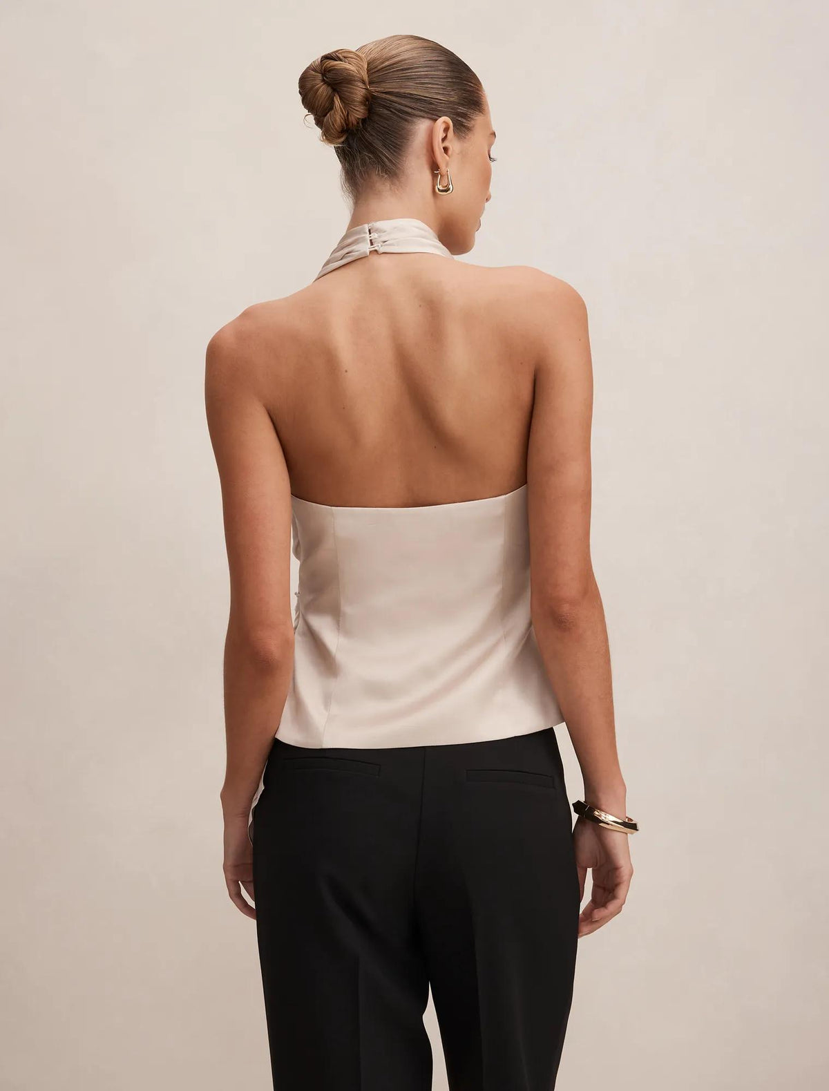 Isabella Drape Detail Top Champagne