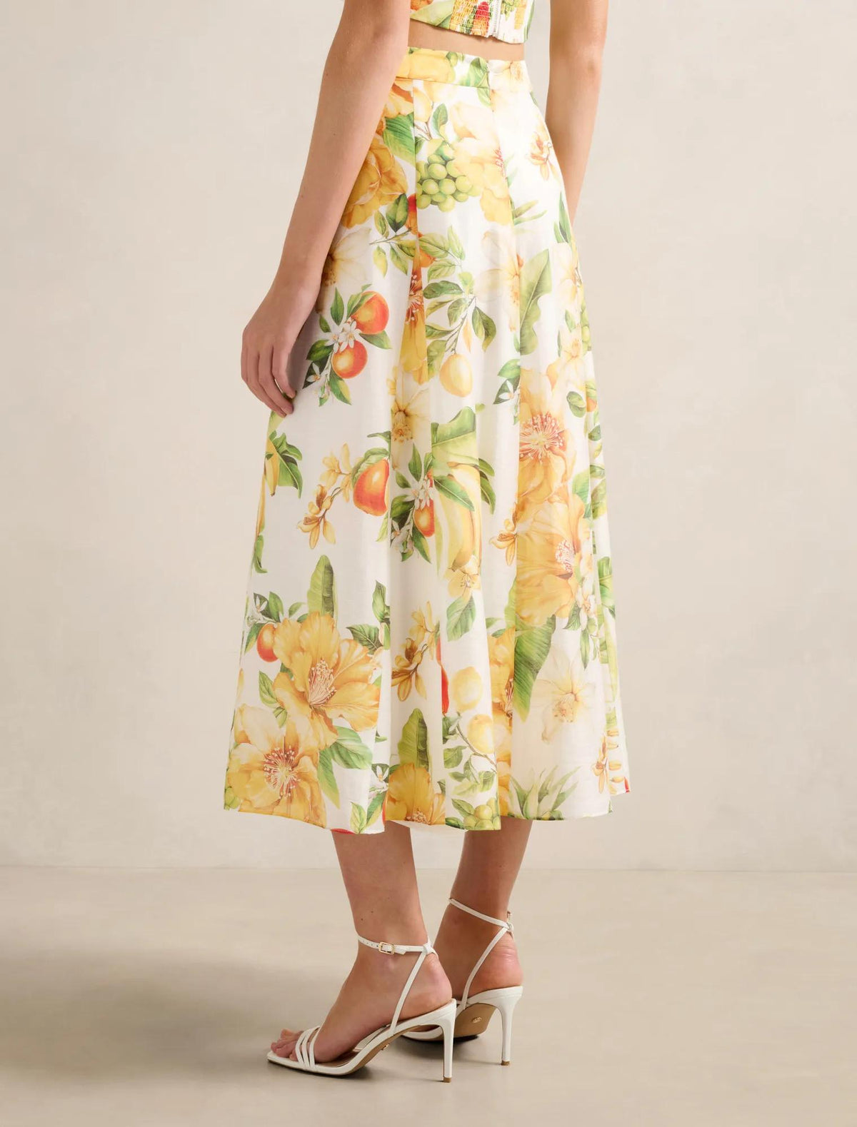 Alina Circle Midi Skirt Domenica Floral Co-ord