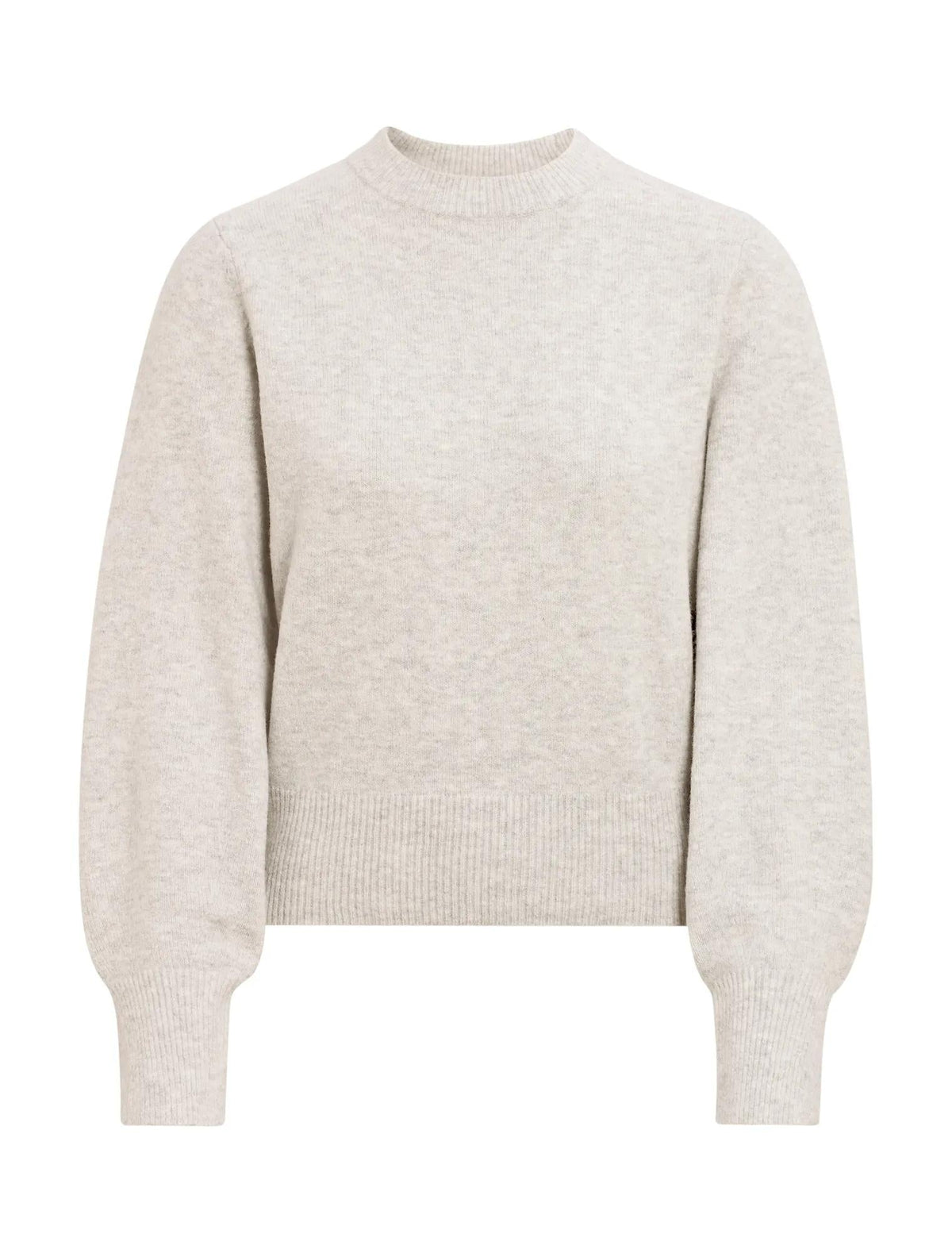 Ellie Cuff Detail Sweater Soft Grey