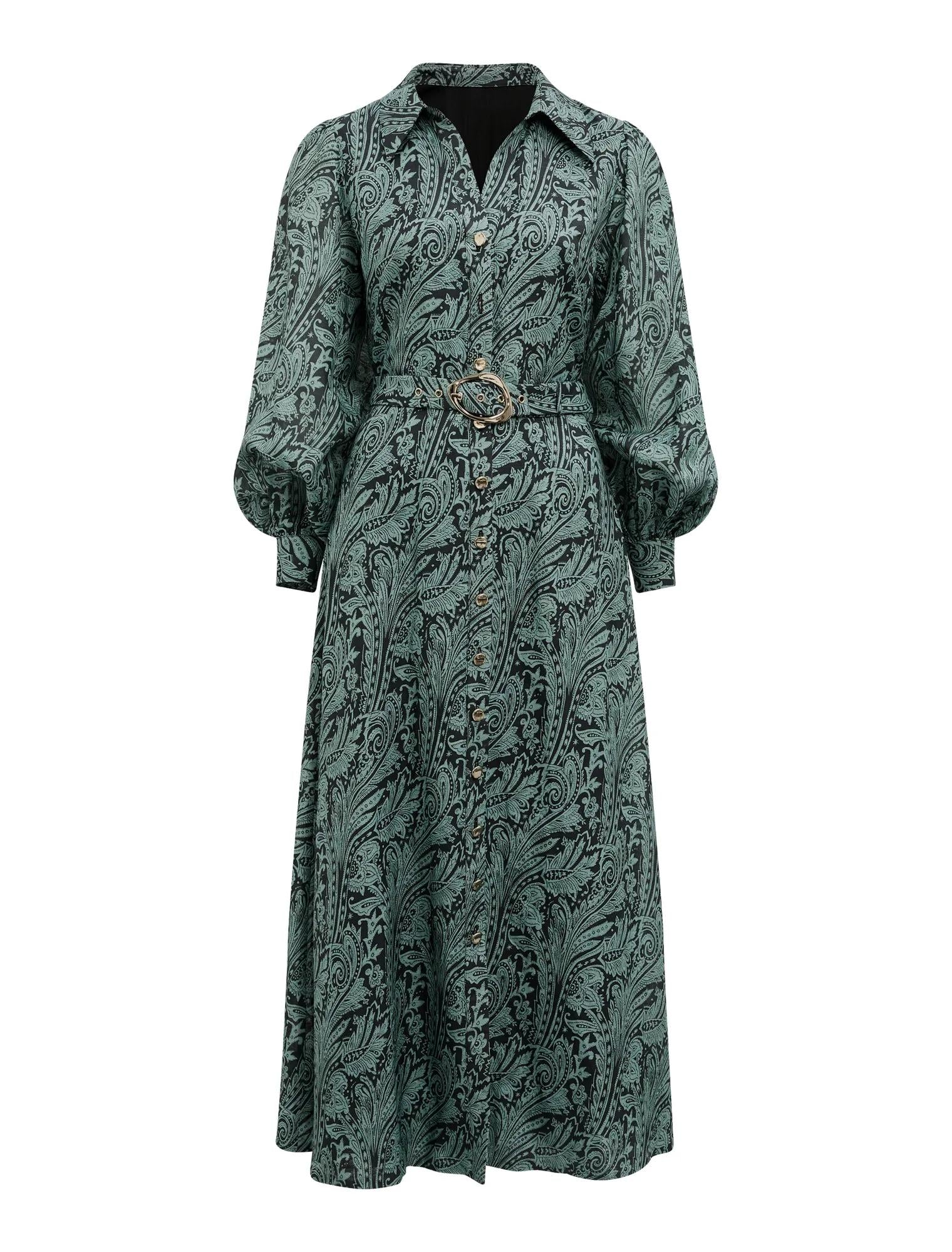 Hazel Shirt Midi Dress Nami Paisley