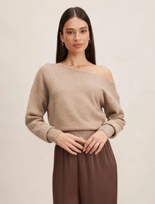 Emerson Asymmetric Sweater Mocha