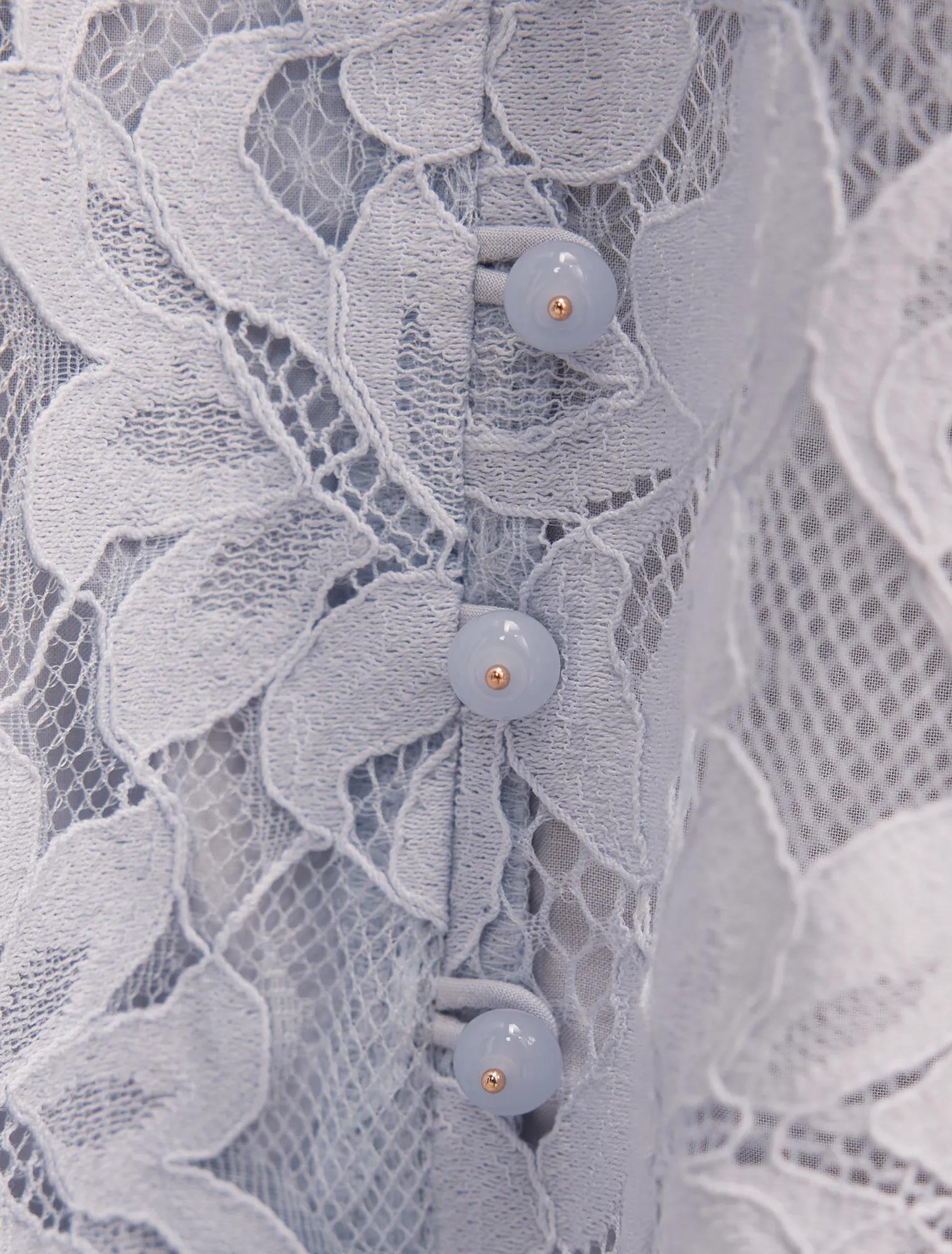 Liberty Flutter Sleeve Lace Midi Heather Blue