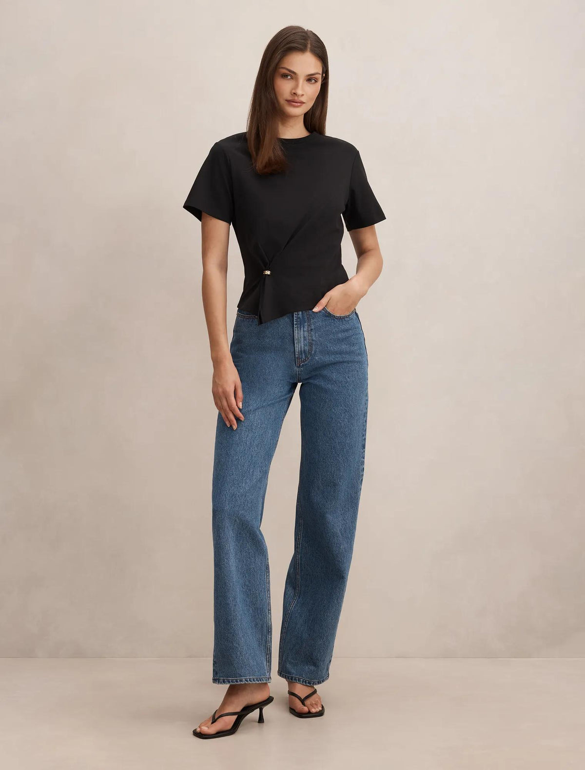 Lani Hardware Detail Tee Black