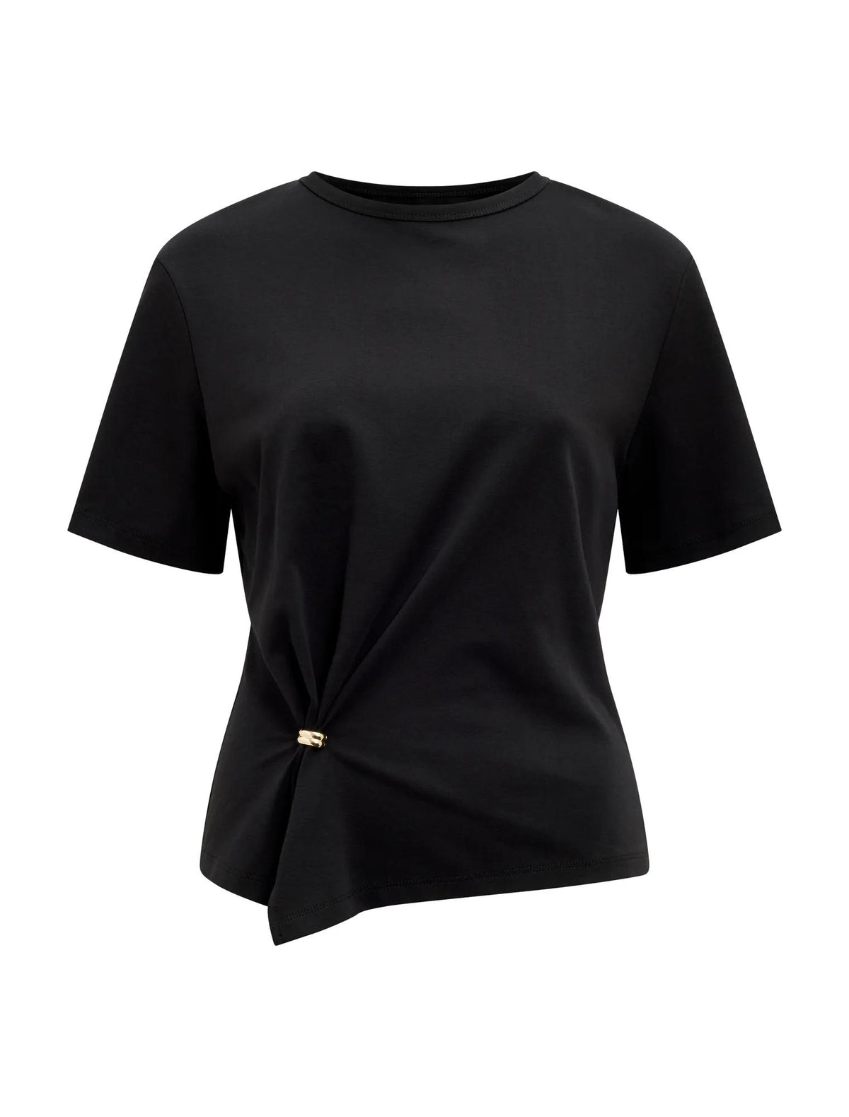 Lani Hardware Detail Tee Black_mannequin