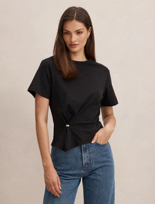 Lani Hardware Detail Tee Black