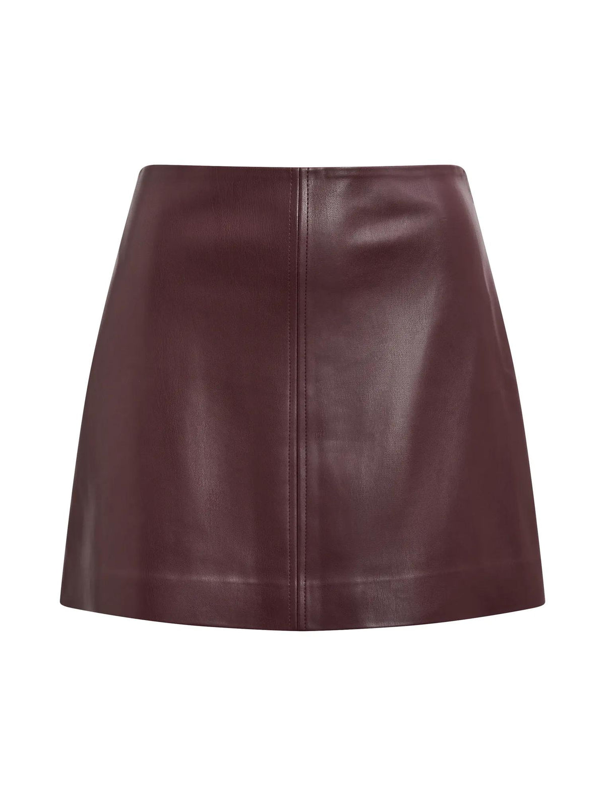 Renee Petite Faux Leather Mini Skirt Berry Co-Ord_mannequin