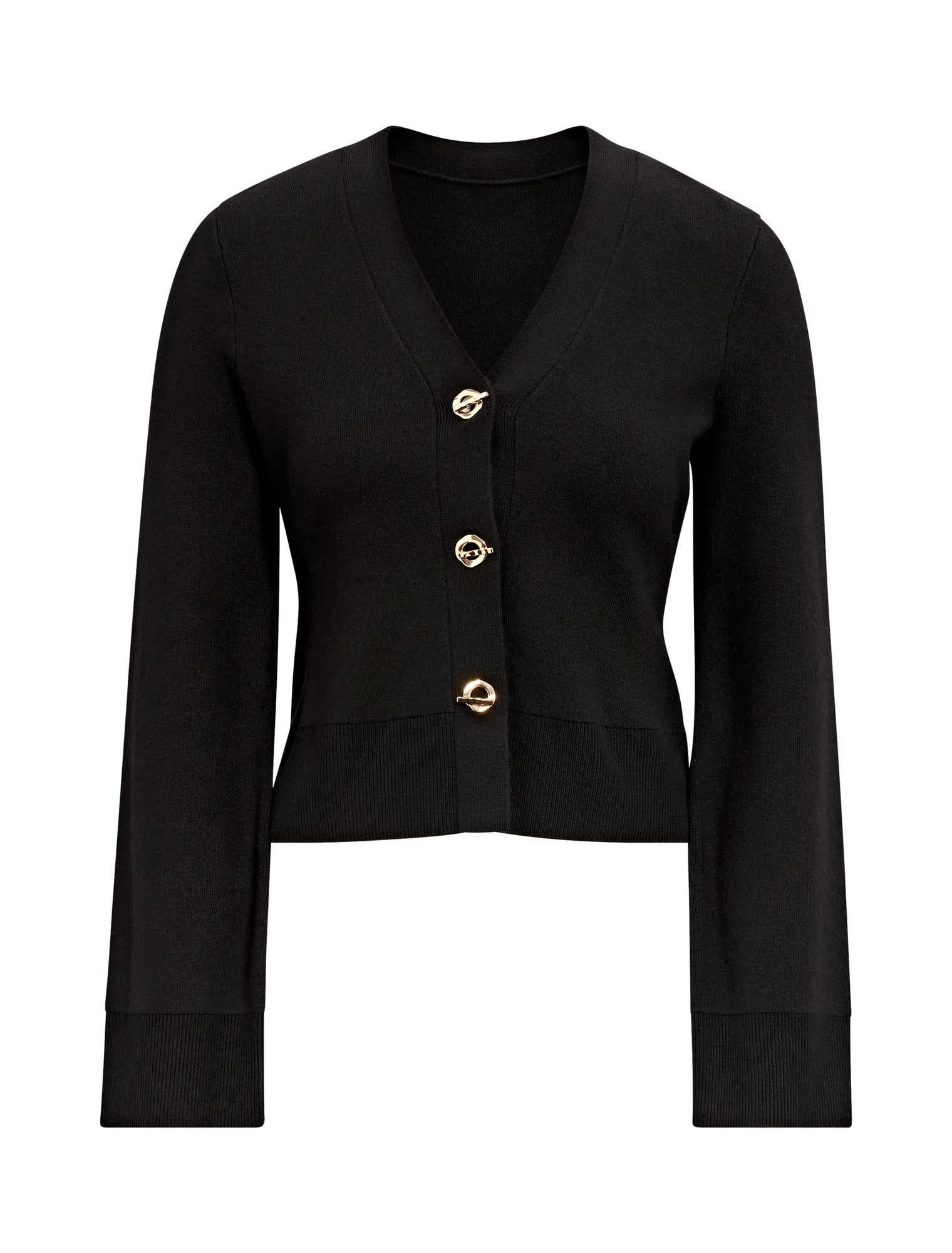 ⭐︎mi様⭐︎【ё】eyelet lace compact cardigan Yasmin Eyelet Detail Knit Cardigan Black – Forever New