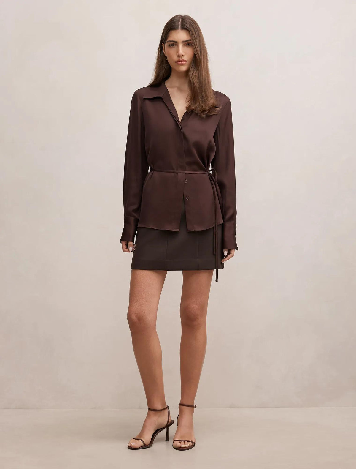 Andie Mini Skirt Bitter Chocolate Set