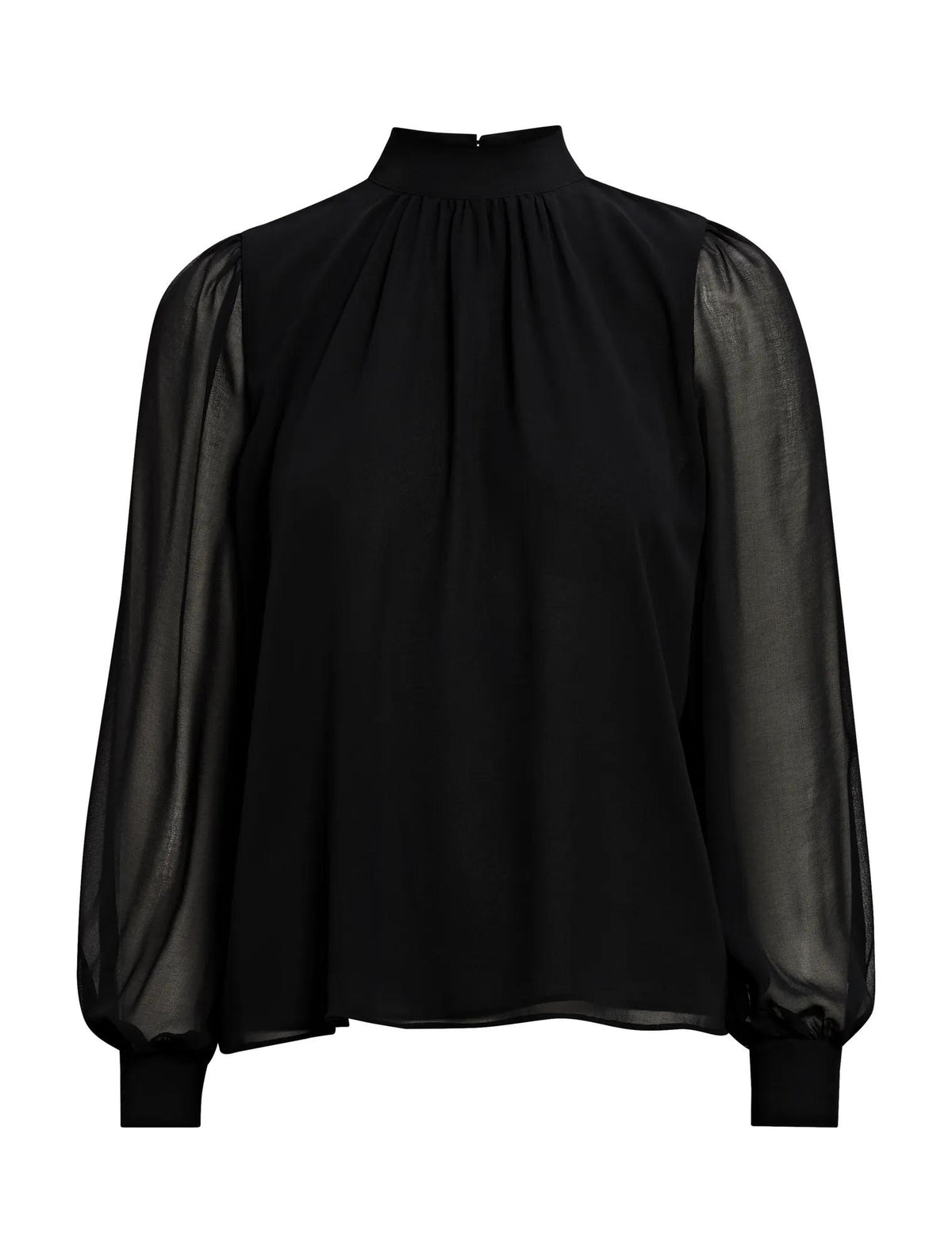 Deja Sheer Blouse Black_mannequin