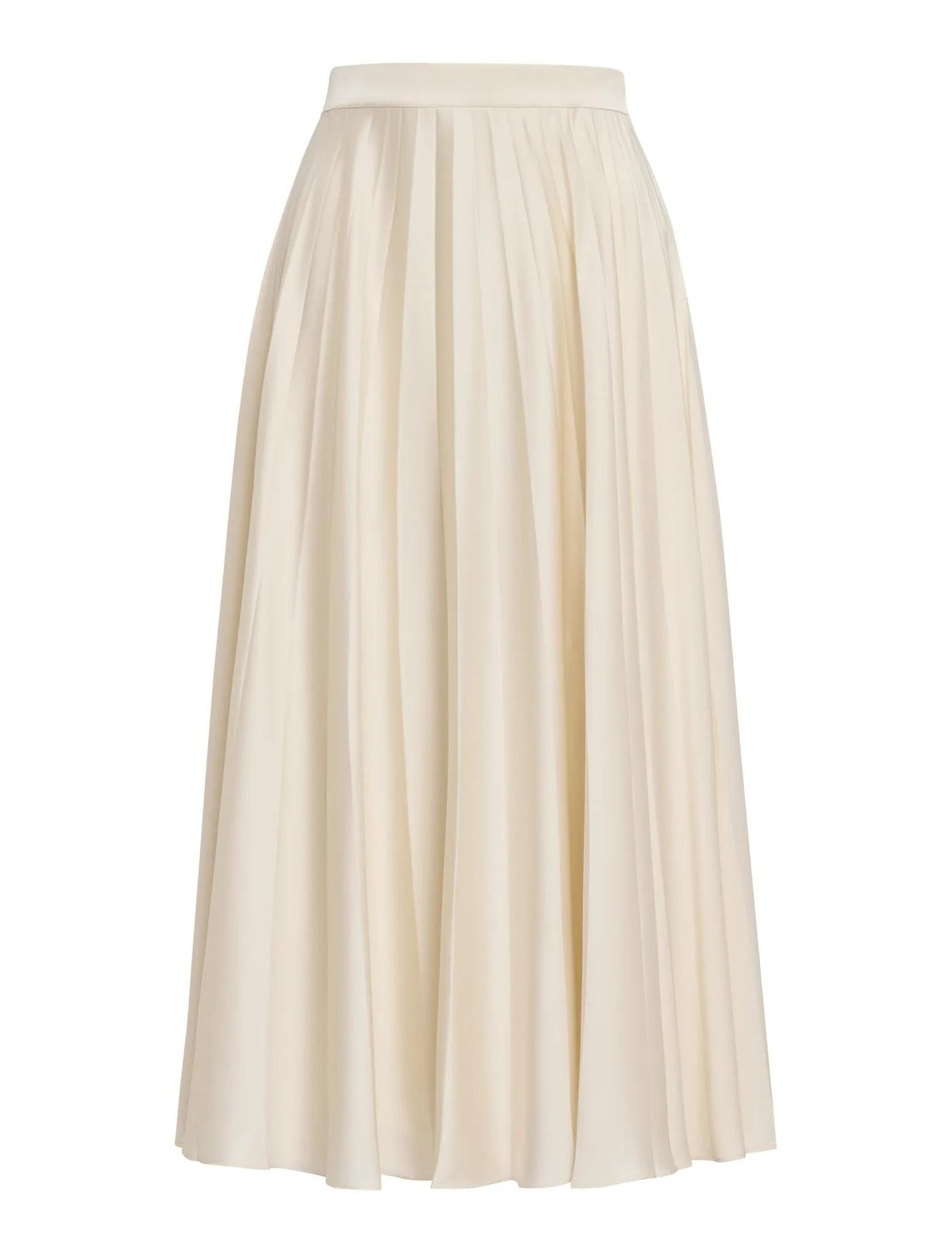 Danielle Pleated Midi Skirt Cream_mannequin