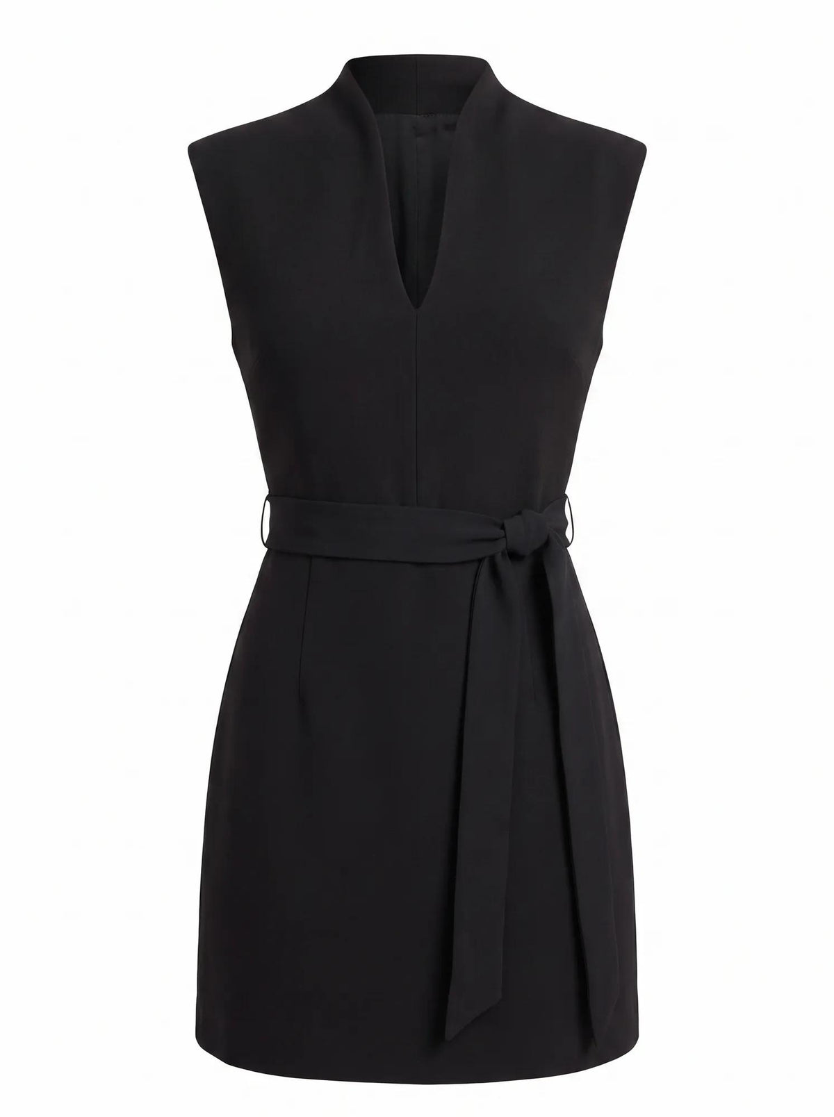 Rory Structured Tie Mini Dress Black_mannequin