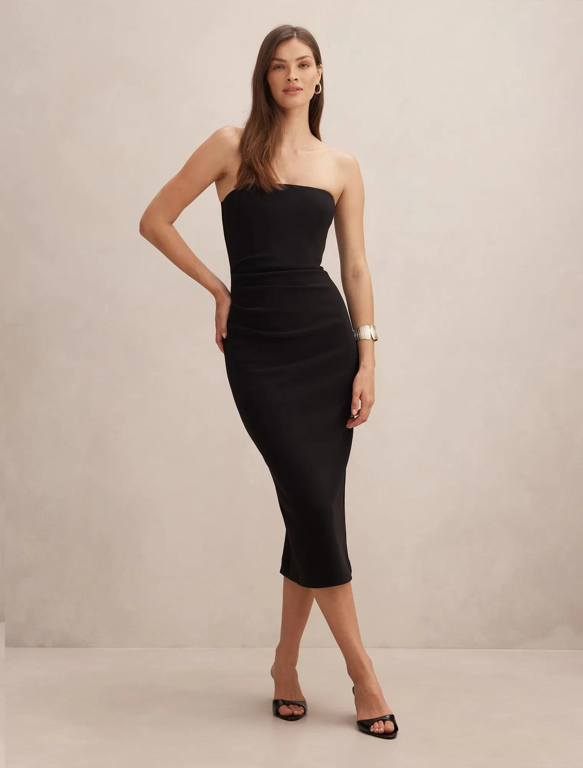 Betty Strapless Bodycon Dress Black