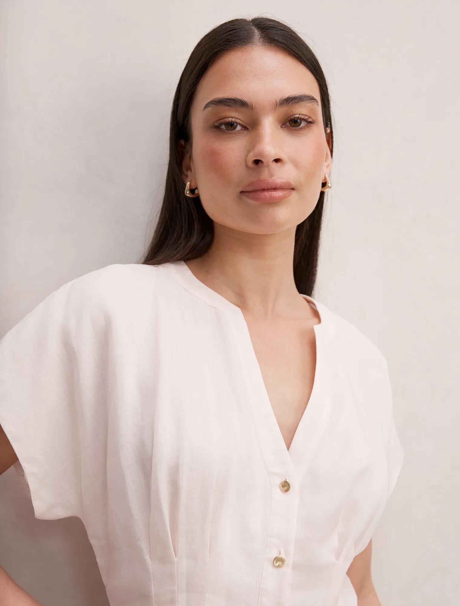 Jemma V Neck Blouse Rosewater Pink