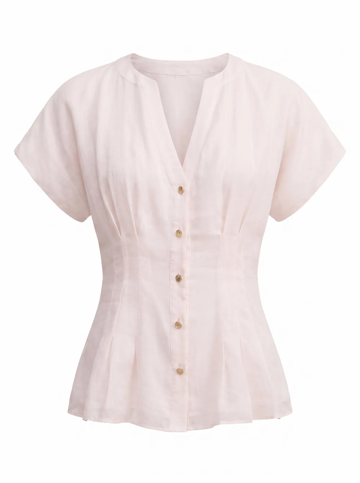Jemma V Neck Blouse Rosewater Pink_mannequin