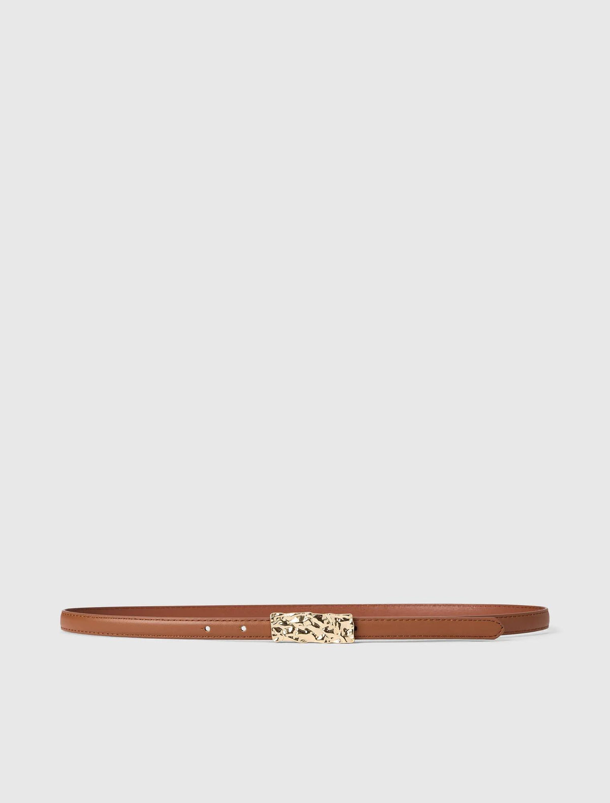 Mandy Metal Hardware Belt Tan_mannequin
