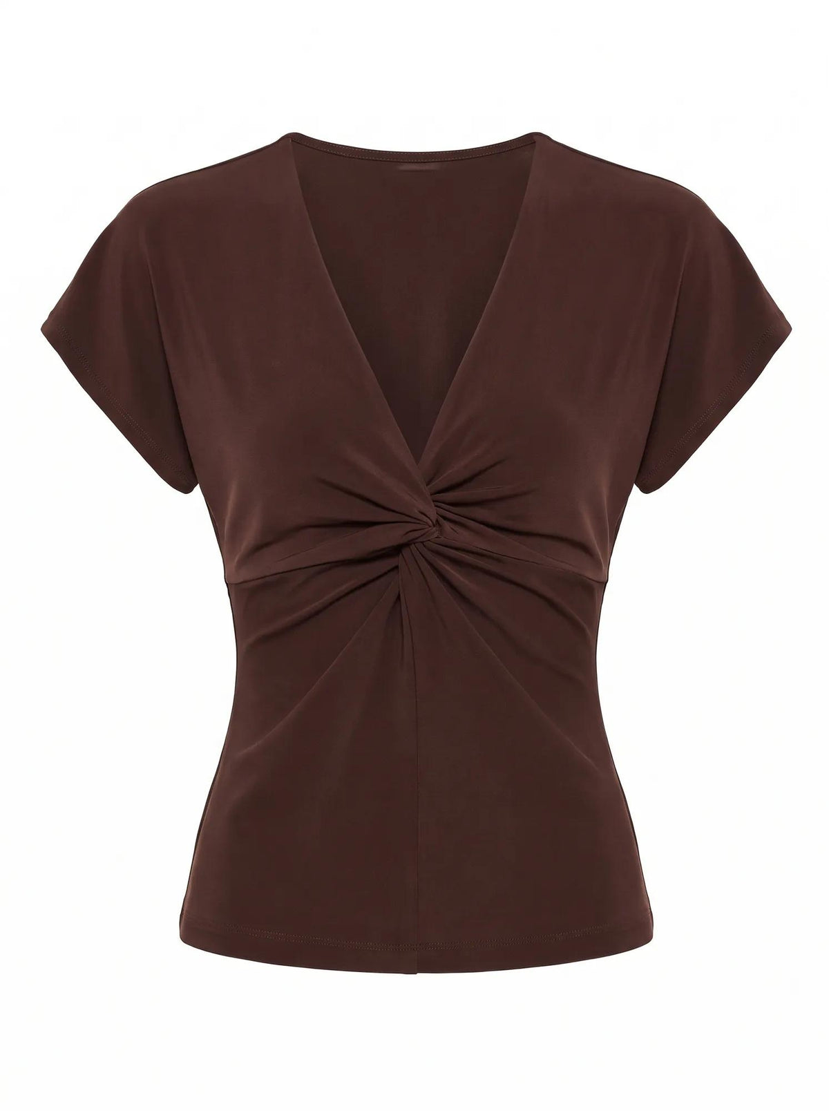 Thea Twist Batwing Top Chocolate_mannequin