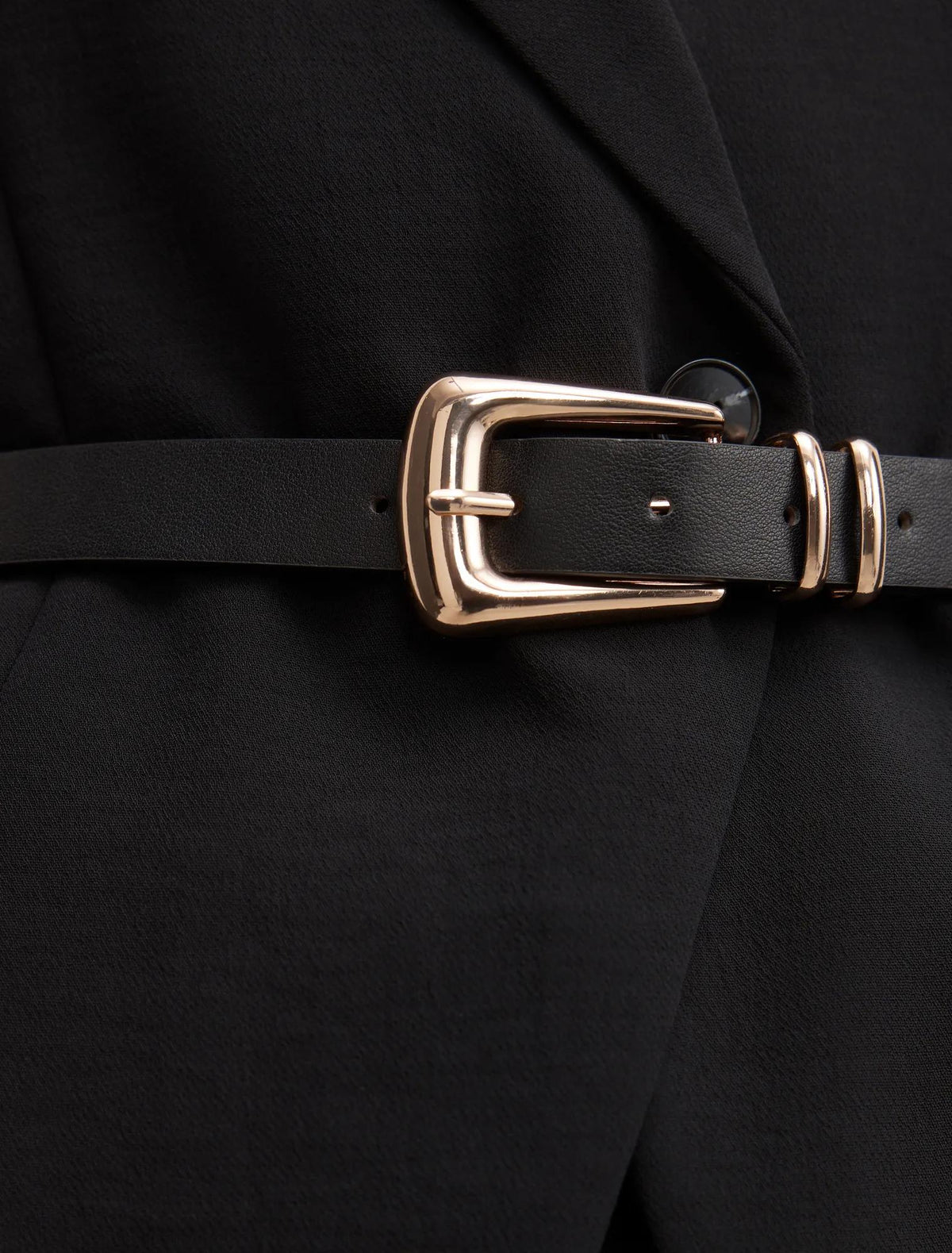 Ayla Tailored Belted Jumpsuit Black
