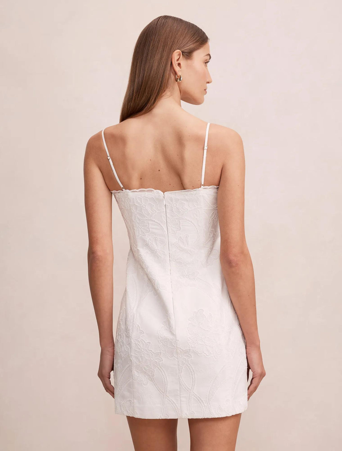 Annika All Over Lace Mini Dress Porcelain