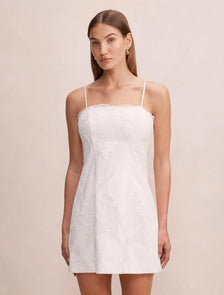 Annika All Over Lace Mini Dress Porcelain