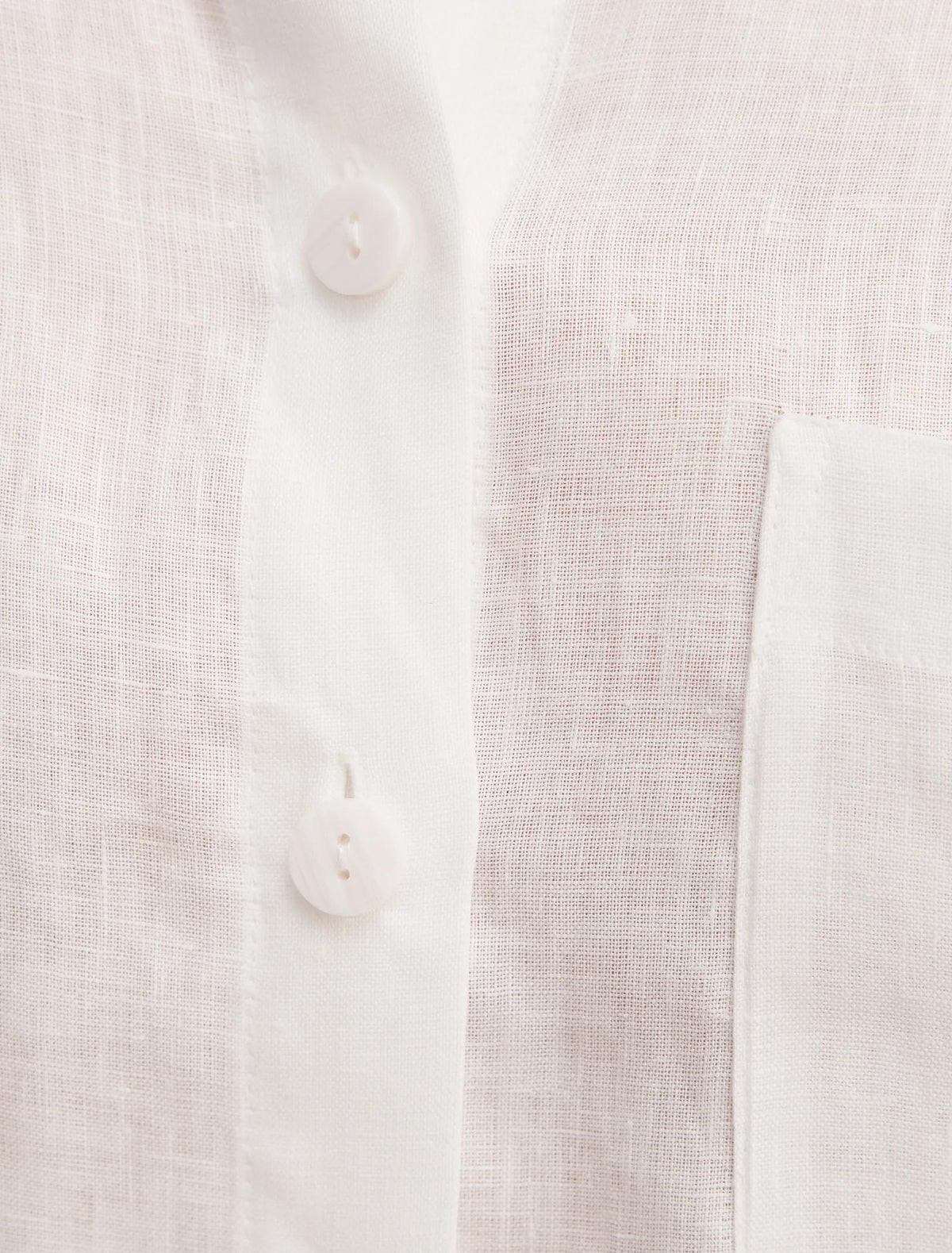Bowie Cropped Shirt Porcelain
