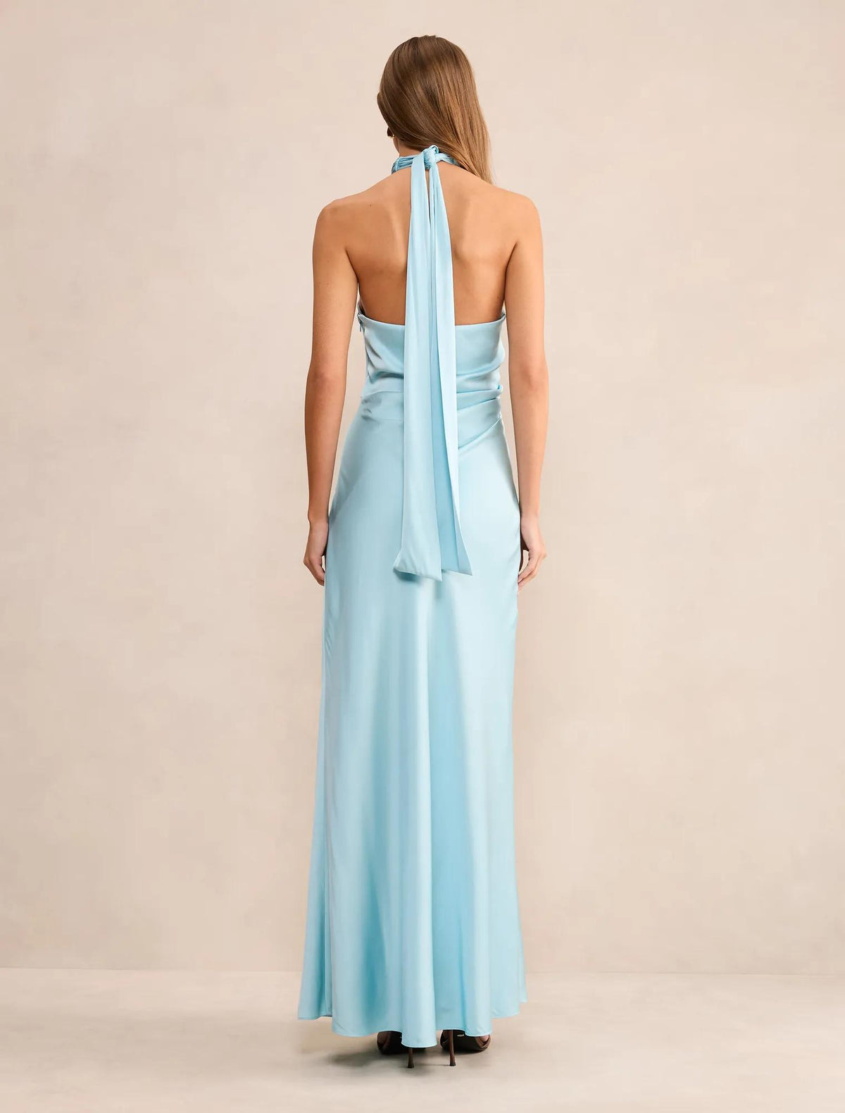 Mariposa Halter Neck Maxi Dress Seafoam Aqua
