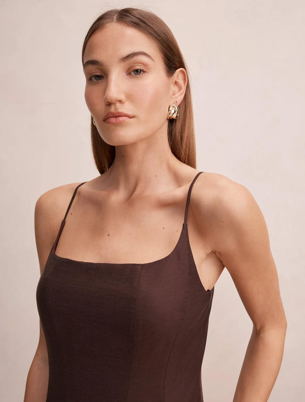 Emery Panel Maxi Dress Chocolate Freckle