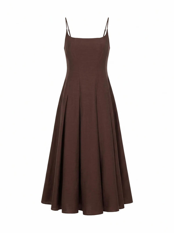 Emery Panel Maxi Dress Chocolate Freckle_mannequin