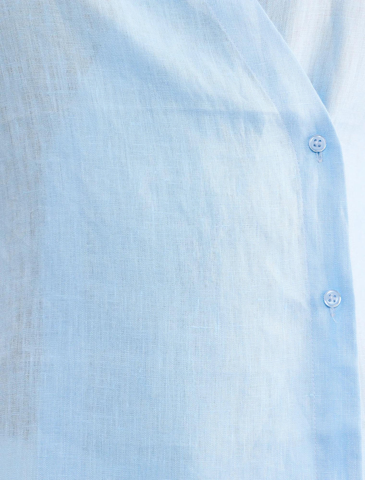 Tina Linen Tie Back Shirt Blue
