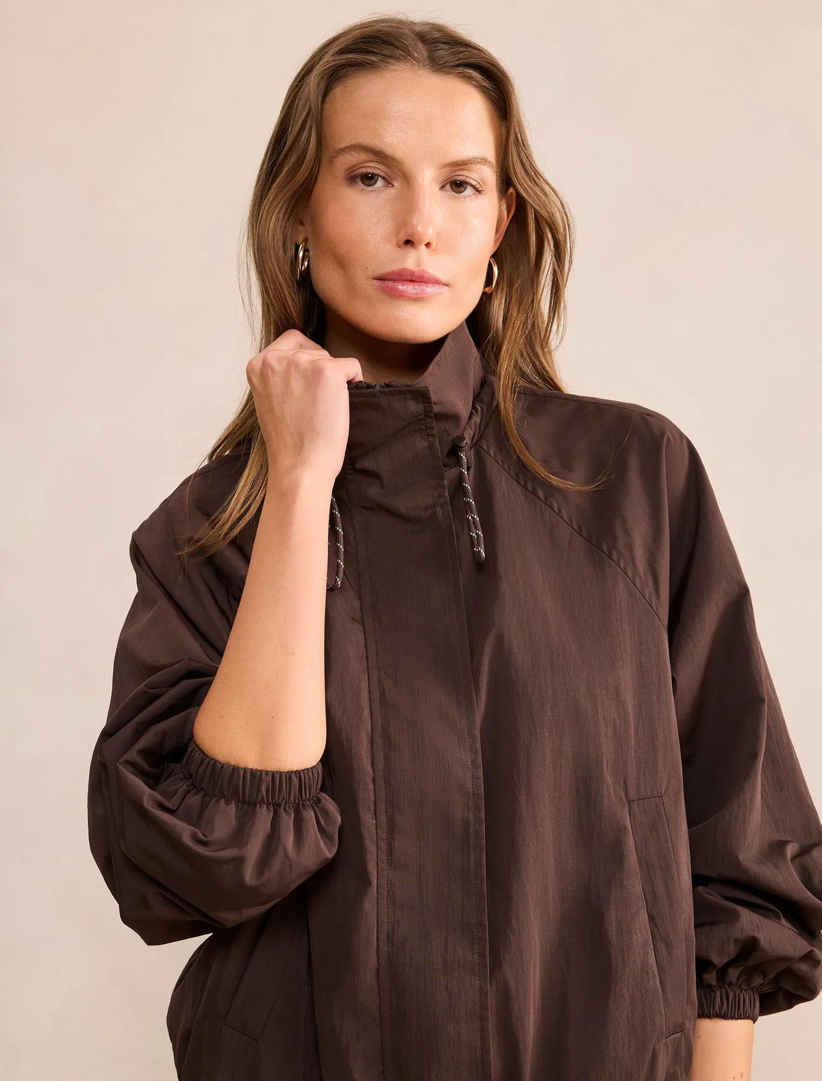 Rylie Windbreaker Jacket Chocolate
