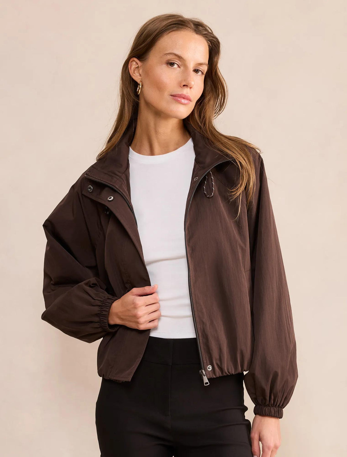 Rylie Windbreaker Jacket Chocolate