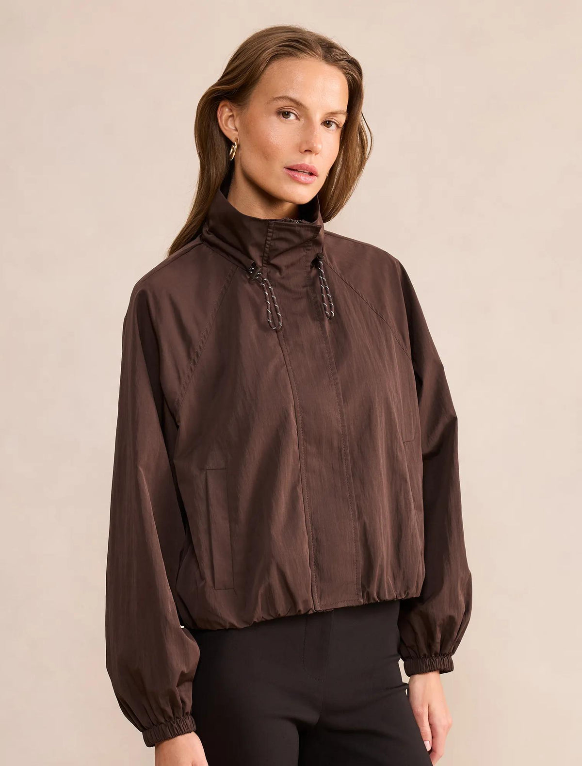 Rylie Windbreaker Jacket Chocolate