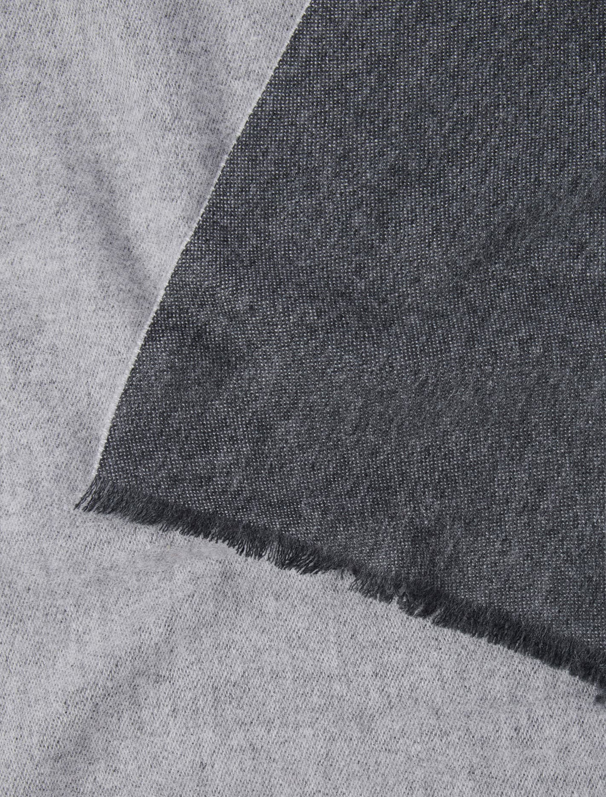 Esme Two Tone Premium Wool Scarf Charcoal / Grey Marle_mannequin
