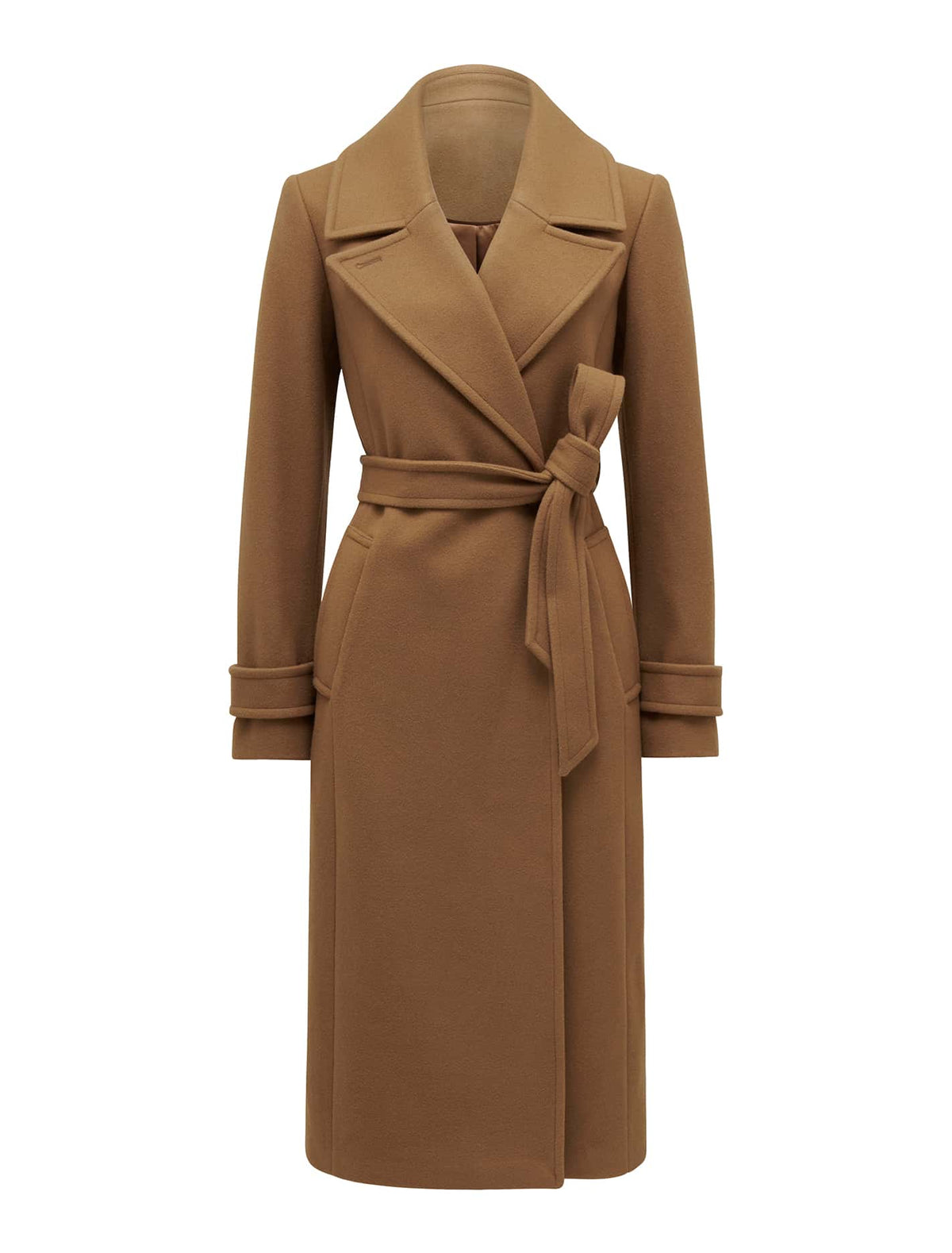 Sadie Belted Coat Dark Camel_mannequin