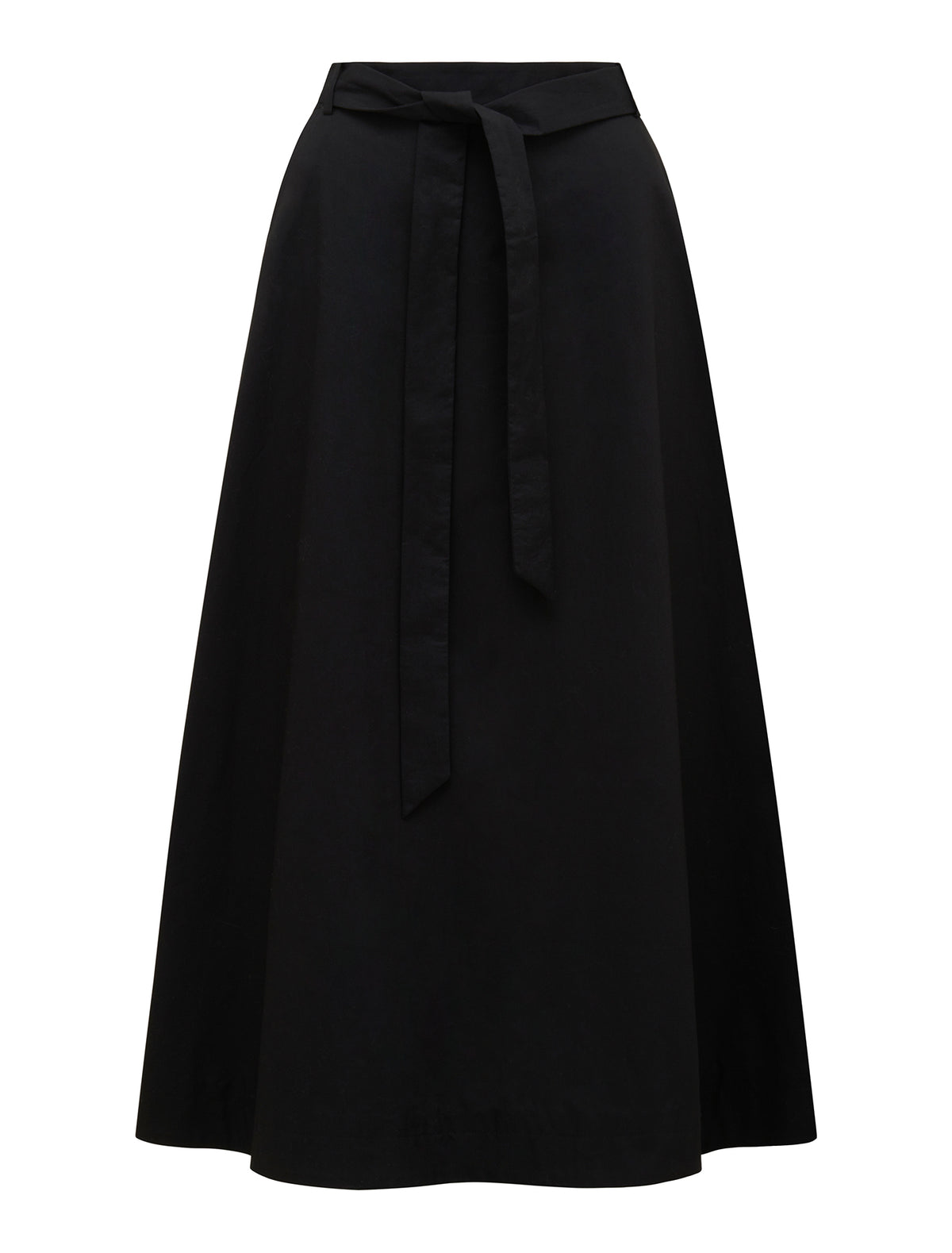 Madeleine Belted Midi Skirt Black_mannequin