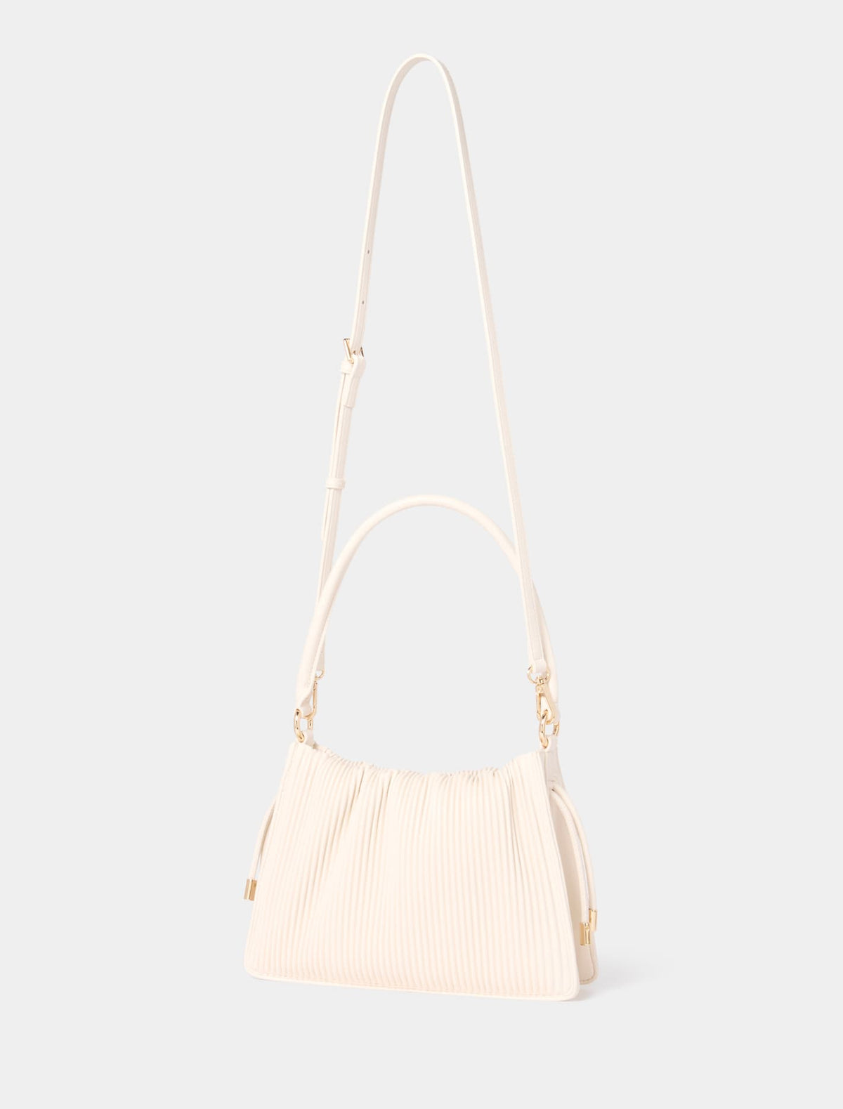Palmer Medium Pleat Bag Ivory_mannequin